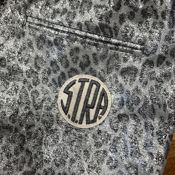 S.T.R.A. Made In Italy NWT Suede M Leopard pants - Picture 6 of 8
